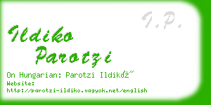 ildiko parotzi business card